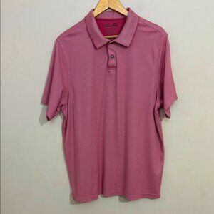 Tasso Elba Pima Blend Pink Polo Shirt size XL Classic Casual Design Resort Party